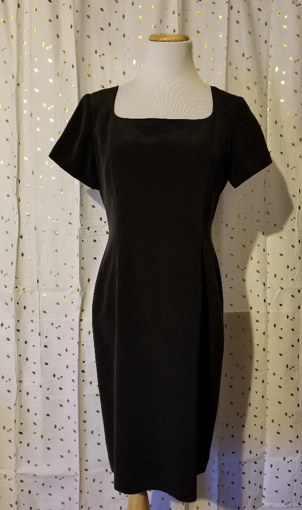 Like new 100% black silk dress